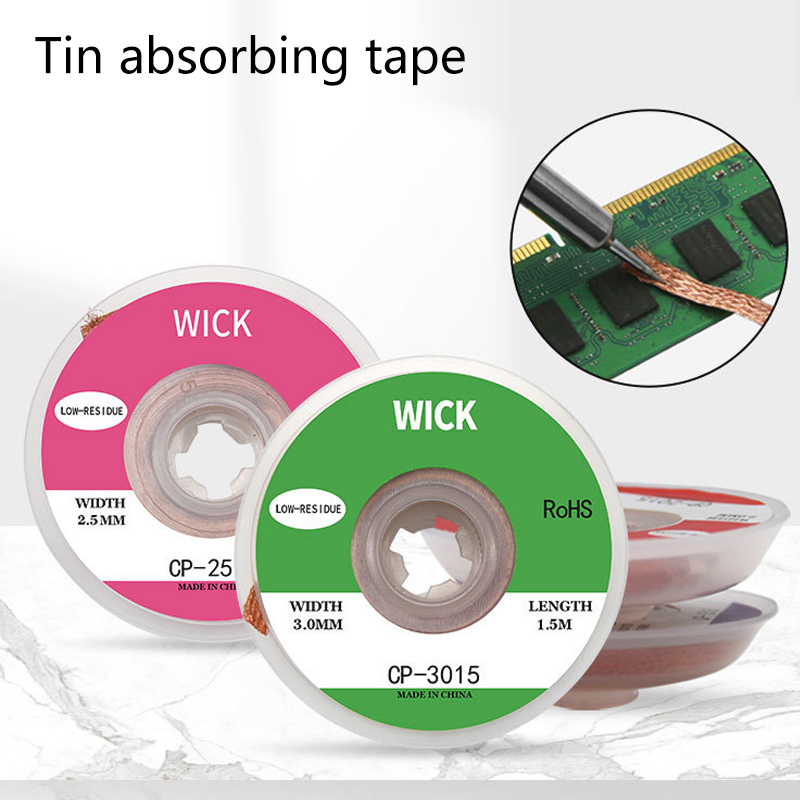 Solder Wick Braid - 1.5M Desoldering Mesh Braid Solder Remover