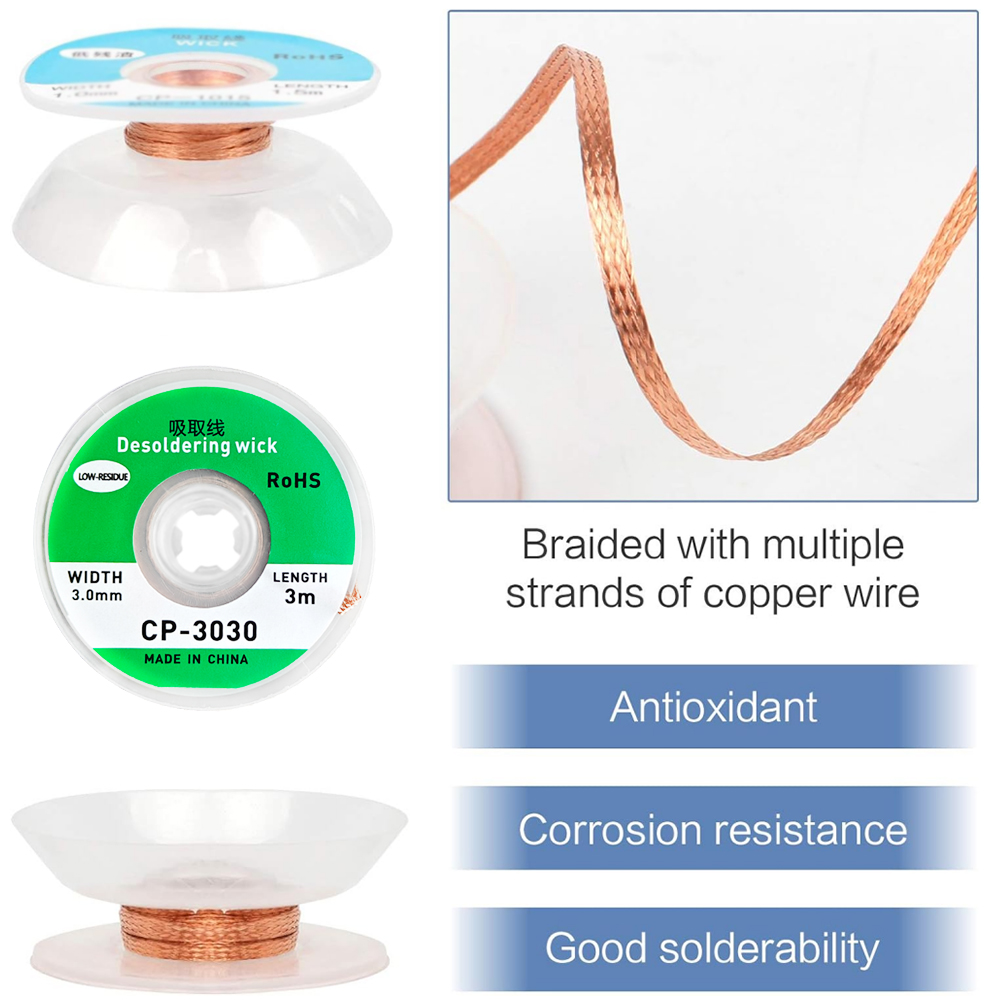 Ansiki Desoldering Wick 3M len - đánh giá và giá Solder Wick Braid