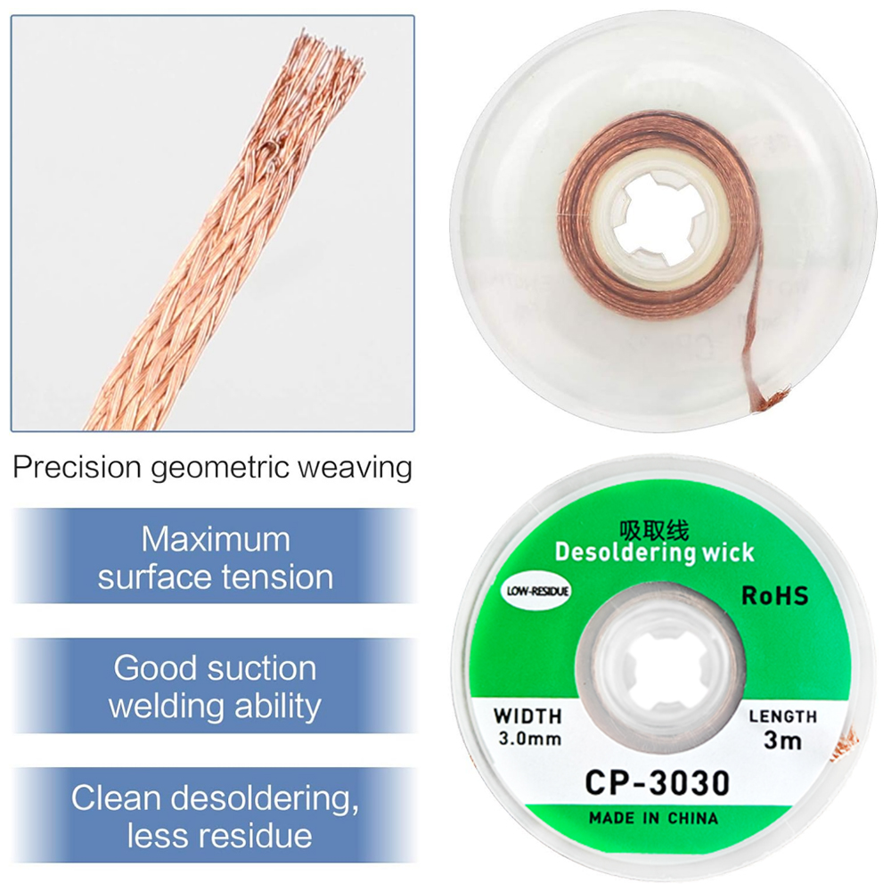 Ansiki Desoldering Wick 3M len - đánh giá và giá Solder Wick Braid