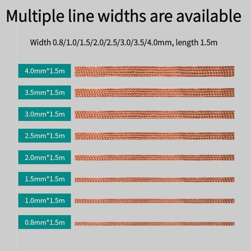 0.8-4mm 1.5M Desoldering Braid - đánh giá và giá Solder Wick Braid