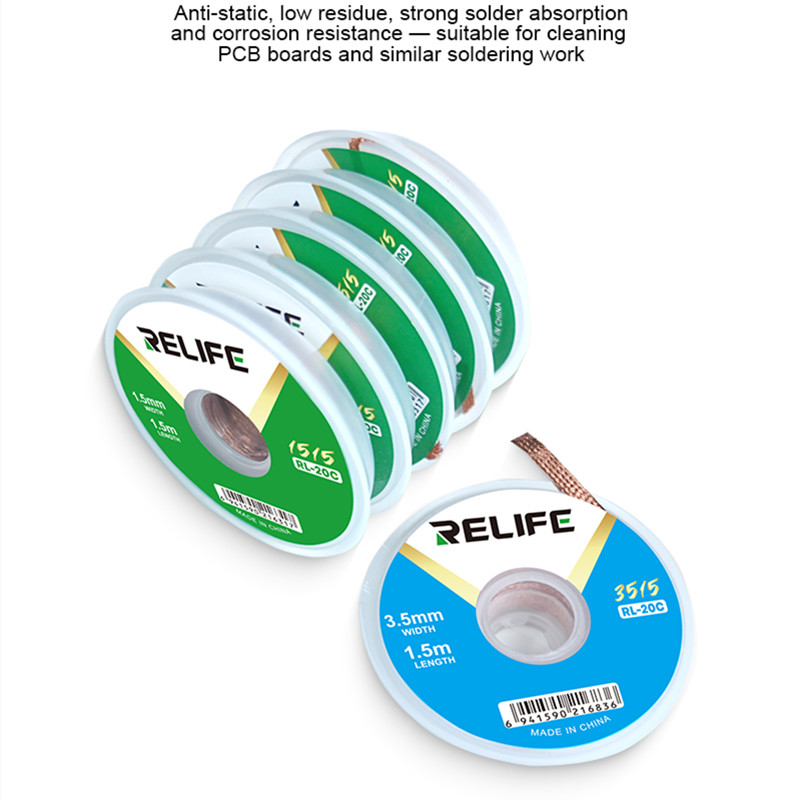 RELIFE RL-20C Soldering Wick f - đánh giá và giá Solder Wick Braid